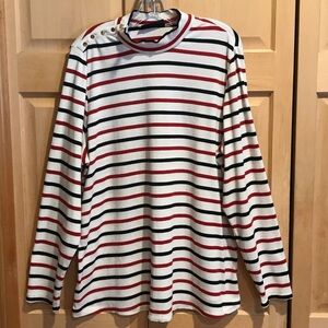 Lane Bryant Red and White Striped Top